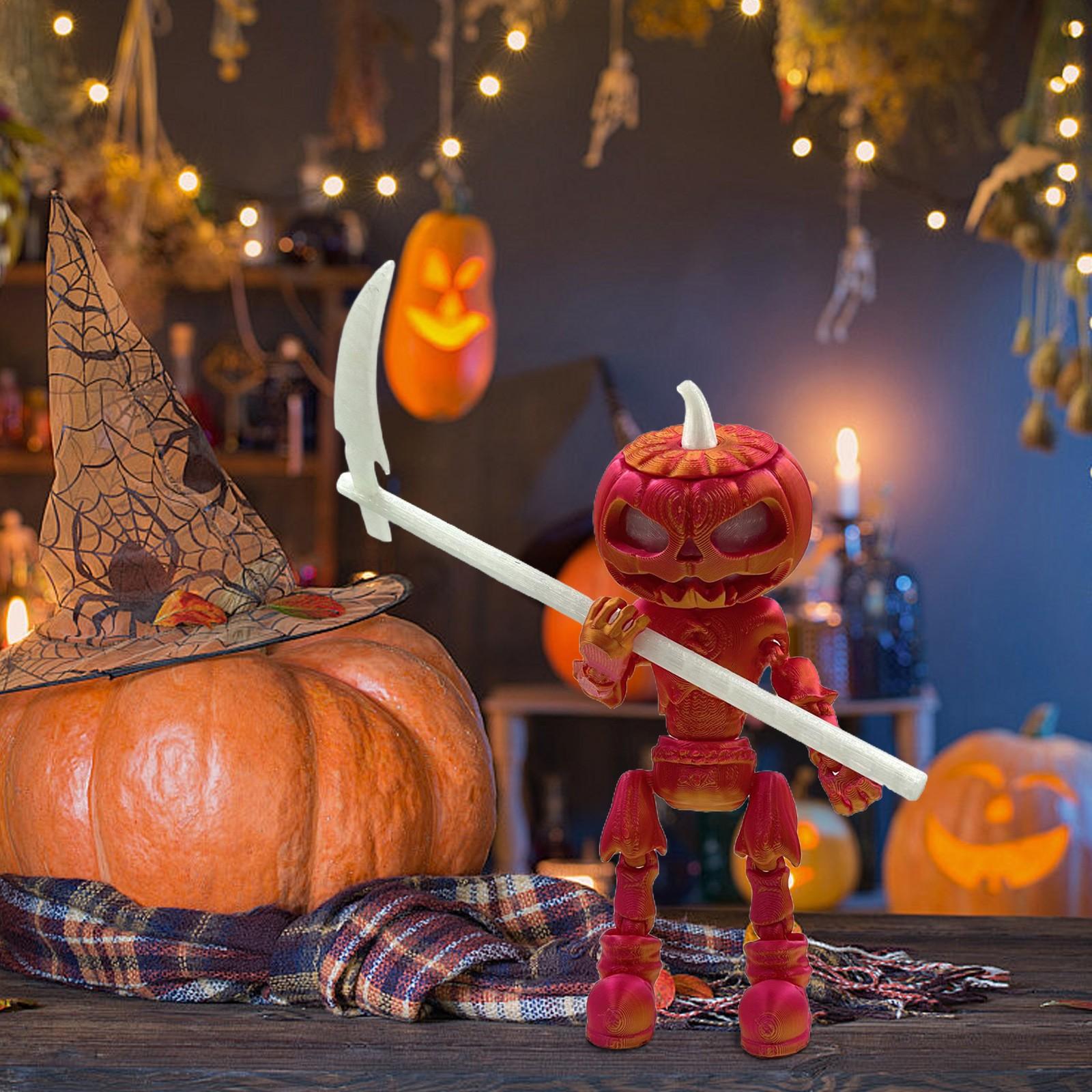 

Украшения в виде черепов из тыкв на Хэллоуин с подвижными суставами и светящимися праздничными украшениями для сада One Size красный