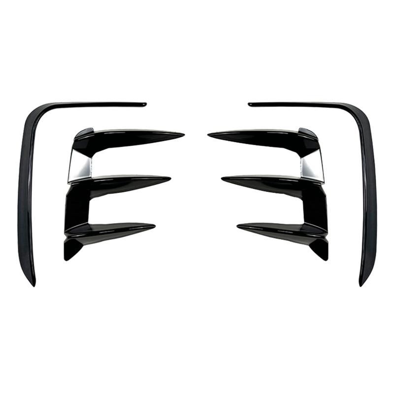 Prominent Car Glossy Black Rear Bumper Splitter Kit Set Spoiler Rear Canard Air Vent Trim For BMW X3 G01 LCI M Sport - A Glossy Black