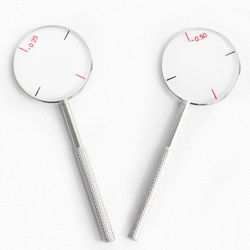 Diopters Optical Instruments Diopters Kit 0.25/0.50 Round Optical Cross Cylinder Lens Tool Set 2-Piece Metal Alloy Made