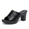 High Heels 6cm  New Thick Soled and Thick Heel One-piece Fish Mouth Shoes, Fashionable Plus Size Women's Shoes