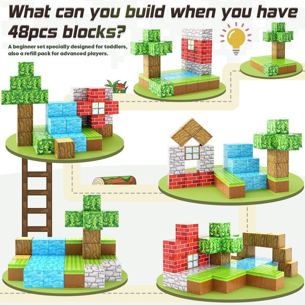 My Forest World Magnetic Cubes: Educational STEM Building Blocks