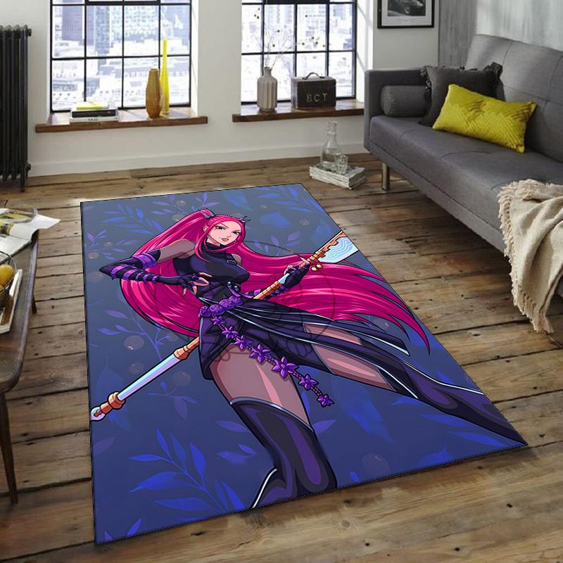 1pc KPop Demon Hunters MIRA2 Design Area Rug - Non-Slip, Soft & Cozy Floor Mat for Living Room, Bedroom, Office - Indoor/Outdoor Decorative Carpet