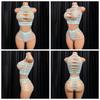 2pcs Sleeveless Lace Vest Slim Tights Round Neck Women Lingerie Mesh Hollow Underwear Set  Ladies