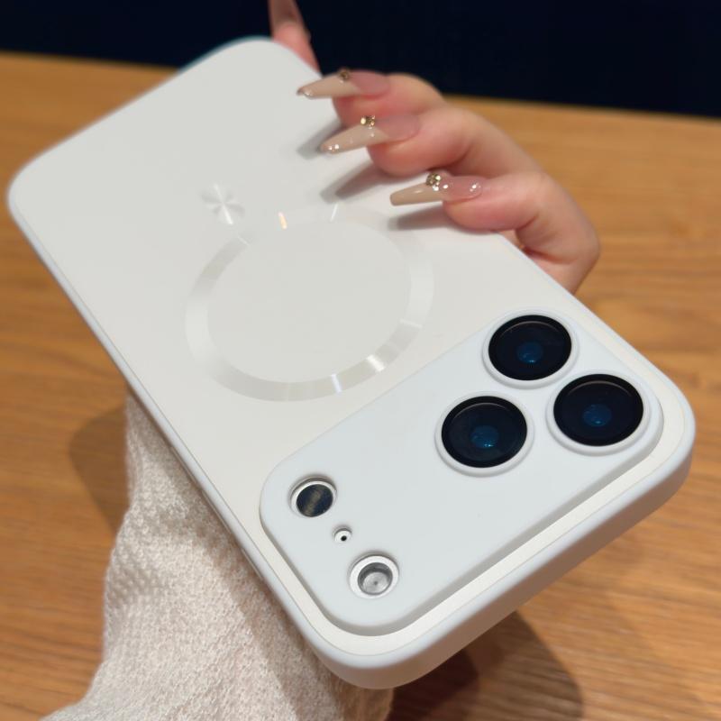 Luxury Metallic Paint AG Nano Frosted For Magsafe Case for iPhone 17 16 15 14 Plus 13 12 11 Pro Max Wireless Charging Cover