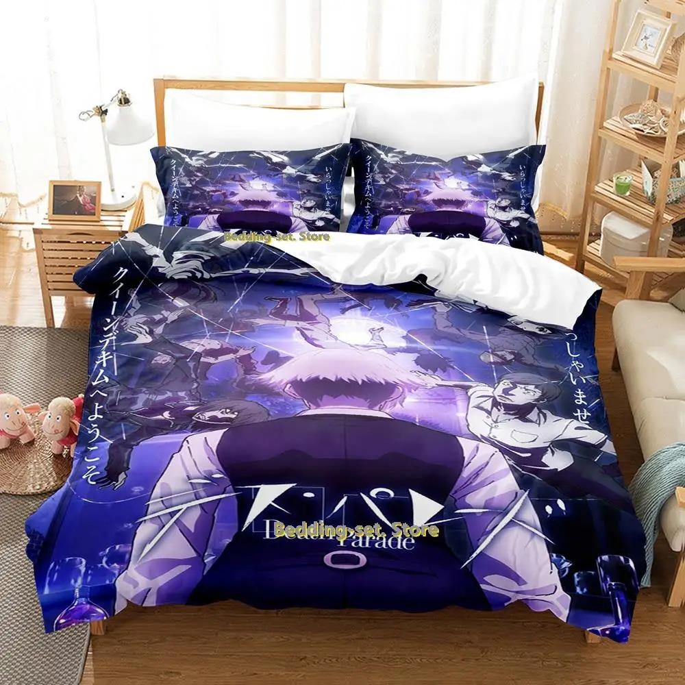 Comfortable SkinFriendly Single Twin Full Queen King Death Parade Size Bed Adult Kid Bedroom Duvetcover Sets Anime parure de lit Quilt