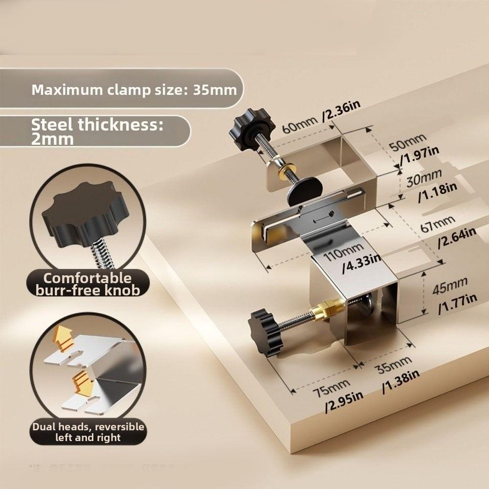 Quick Installation Positioning Hole Opening Tool Drawer Front Installation Clamp  Household