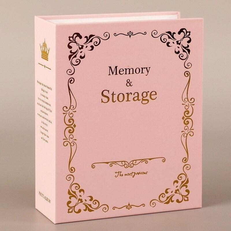 

Вставка для фотоальбома Тип 4D Большой 6 дюймов 100 Пластиковый детский фотоальбом Горячее тиснение Аксессуары для фотоальбомов белый