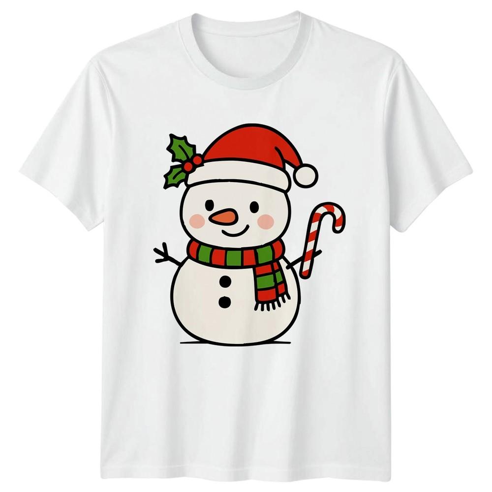 SnowUnisex Christmas Holidays Unisexs TShirt Unisexs Tee Cartoon Graphic S