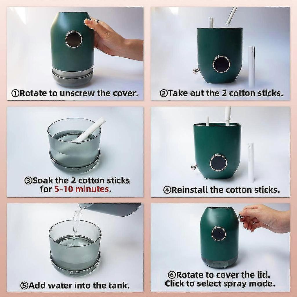 Indoor 500ml Cool Mist Humidifier for Plants, Desktop Double Spray Humidifier for Bedroom