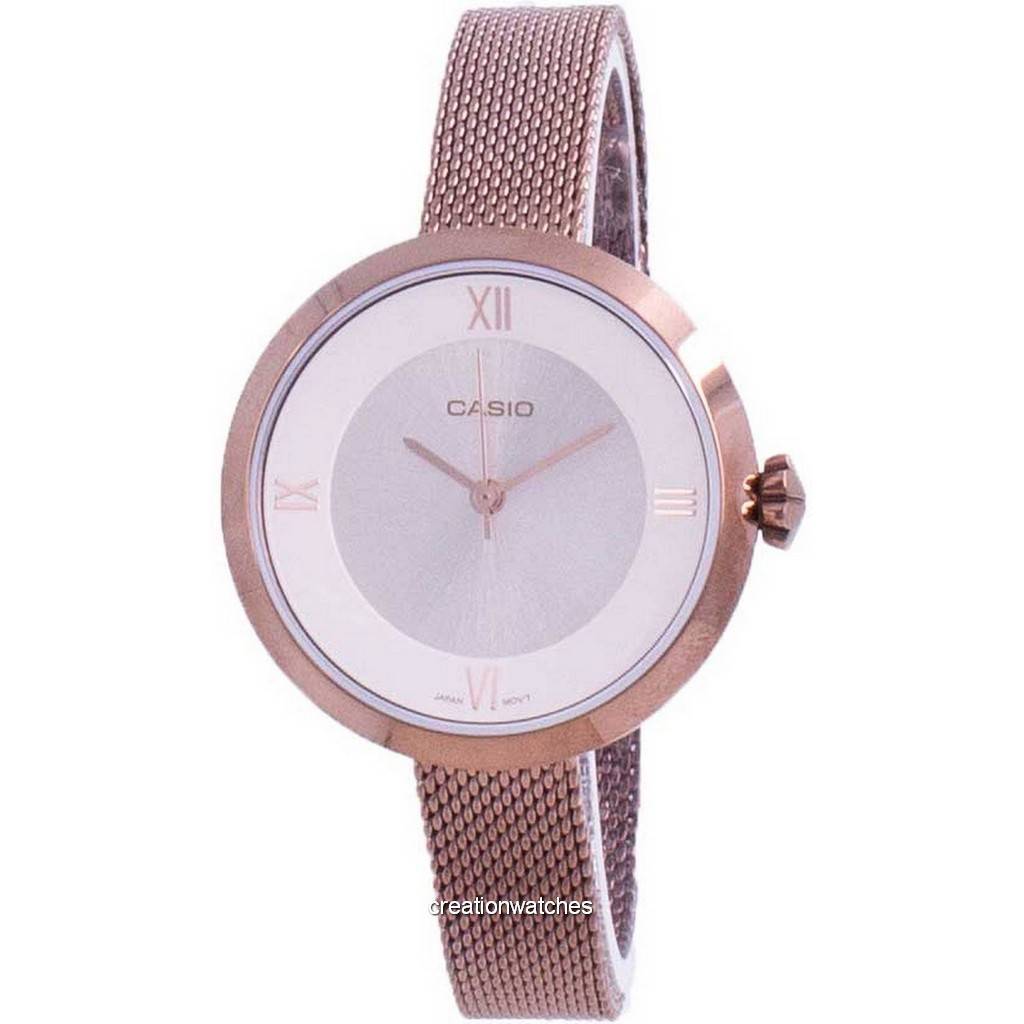 

Женские часы Casio с аналоговым серебряным циферблатом LTP-E154MR-9A LTPE154MR-9A