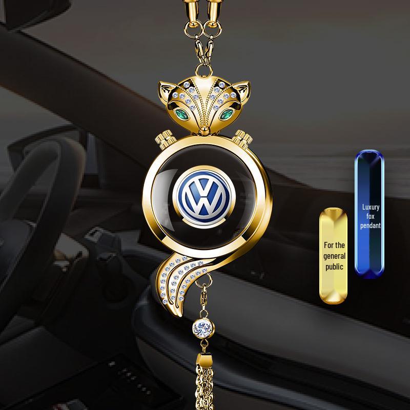 Fox Crystal Car Air Freshener Pendant - Rearview Mirror Hanging Ornament