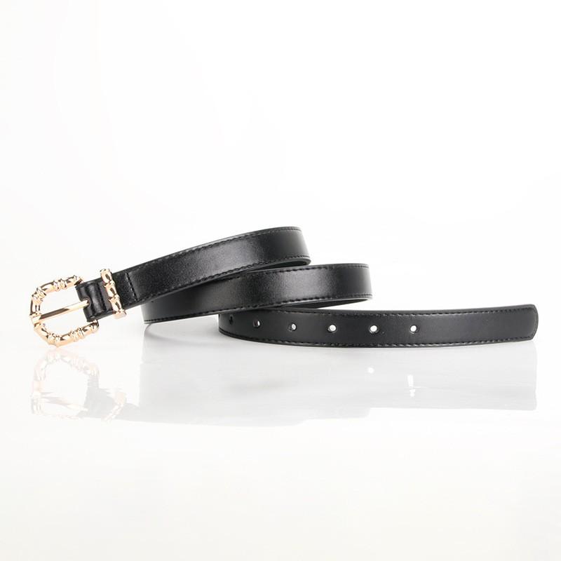 Womens Slim Alloy Pin Buckle Belt Jeans Trousers Casual Office Wear Adjustable Faux Leather Waistband