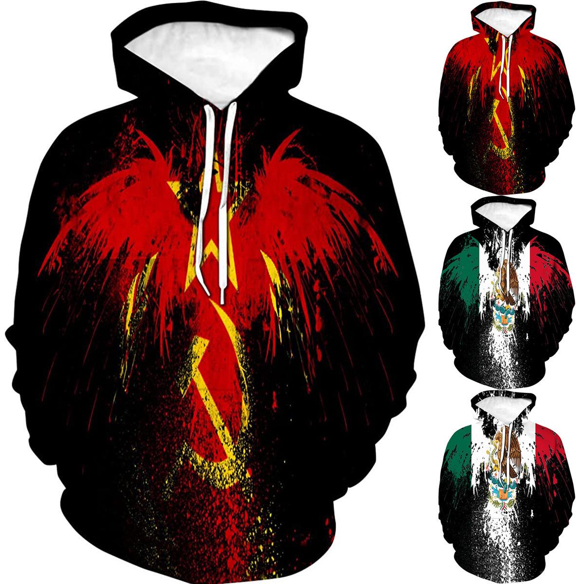 

2023 Мужская мода 3D спортивный повседневный свитер с капюшоном с 3D принтом бейсбольный костюм пуловер топы