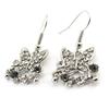 Les Trésors De Lily [J1353] - Designer Earrings 'Sissi' White Gray