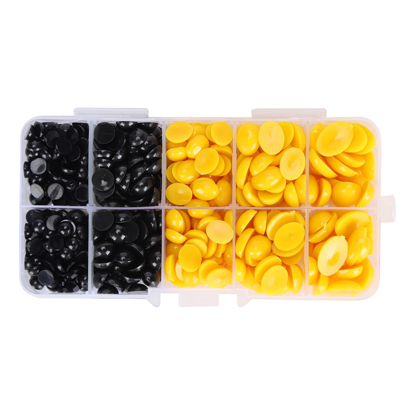 

580 шт. Пластиковые глаза носы плоские куклы плюшевые мишки мягкие игрушки DIY Изготовление игрушек аксессуары желтый