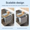Dry Wet Separation Trash Can Telescopic Draining Basket Soap Sponge Holder Kitchen Sink Drain Basket With Suction Cup