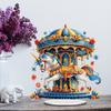 Acrylic Special Shape Carousel Table Top Diamond Painting Ornament Kits Merry-Go-Round 5D DIY Diamond Art Tabletop Decorations