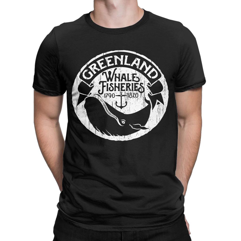 Greenland Whale Fisheries Fishing T-Shirt for Men  Funny Pure Cotton Tees Round Collar Short Sleeve T Shirt Gift Idea Clothes