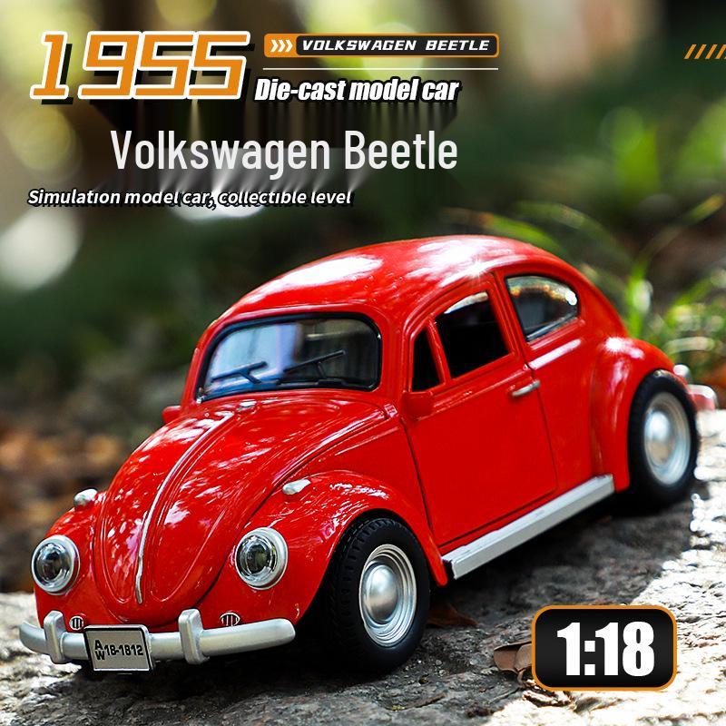 1:18 Volkswagen Beetle Diecast Model - Classic Retro Vintage Collection Toy Car Ornament