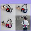 Adorable Kids Oxford Cloth Shoulder Bag Cute Color Block Design For Boys And Girls