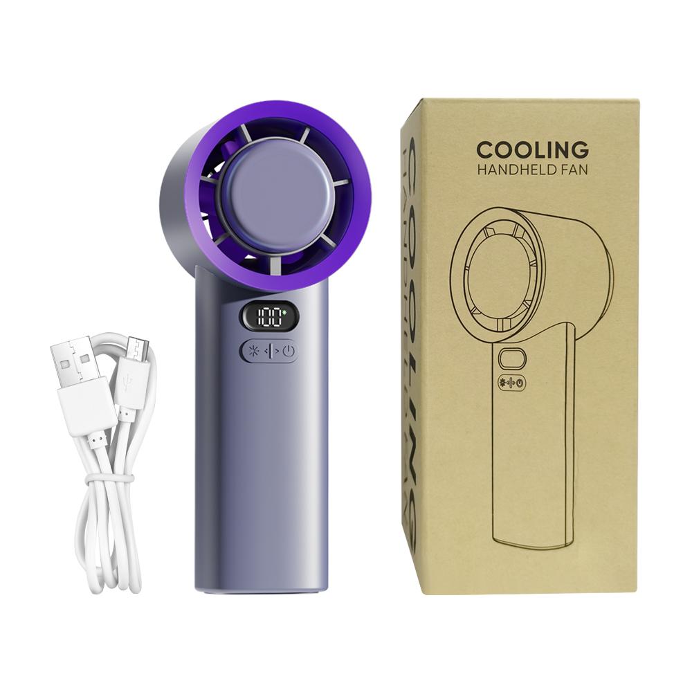 Refrigeration Ice Compress Handheld Small Fan 100 Gears Infinitely Adjustable Small USB Mini Desktop Bedroom Outdoor Ice Fan
