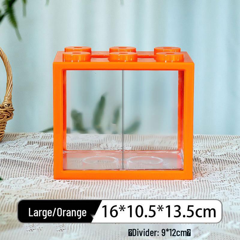 Transparent Desktop Aquarium: Fighting Fish, Jellyfish, Goldfish Tank with Street Stall Stand Design