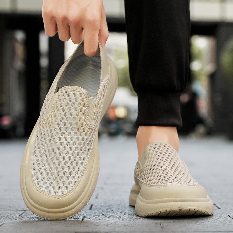 Old Cloth Shoes Men's Breathable Mesh Perforated Lazy Lightweight Soft Soled Sports Leisure