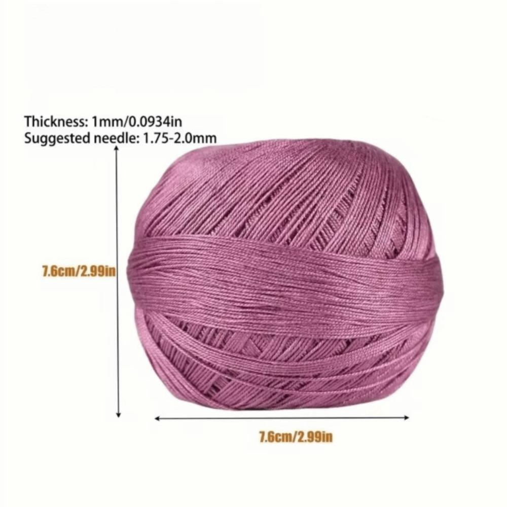 Soft Lace Yarn Bundle Solid Color Crochet Thread Yarn Premium Mercerized Yarn for DIY Knit