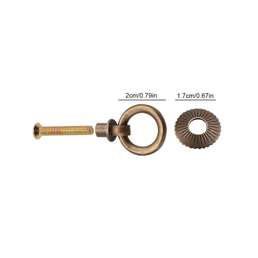 4pcsCelsiuspack   Simple Vintage Pull  s Cosmetic Case Jewelry Box Attachment Handle Brass