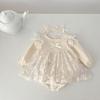 Spring Korean Lace Long-Sleeved Baby Girl Jumpsuit