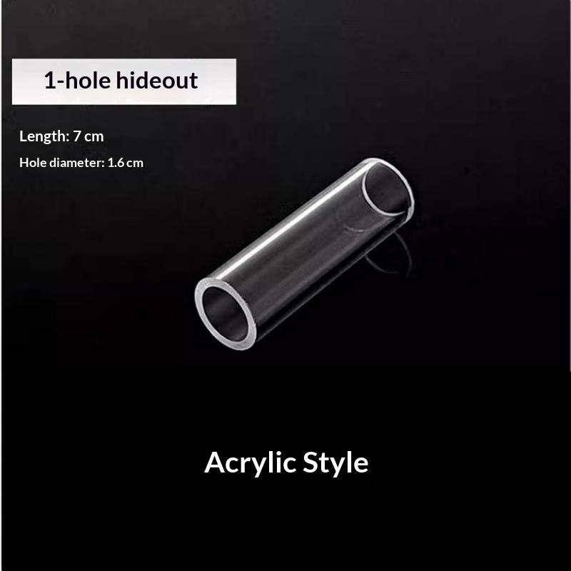 Clear Acrylic Aquatic Hiding Tube 1/15Pcs Safe Non-Toxic Shelter for Betta Shrimp Home Aquarium Fish Tank