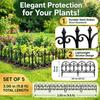 5pcs Waterproof Decorative Garden Fence 23in ×13in Plastic Landscape Barrier  Patio Yard