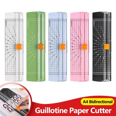 Massicot Guillotine Bidirectionnel A4 A5 de Bureau avec Protection de Sécurité Automatique pour Photo Coupon Papier Craft Léger