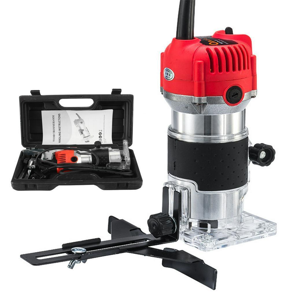220V 6.35mm Small Copper Motor Carving Machine Woodworking Power Tools Electric Hand Trimmer Wood Laminate Router