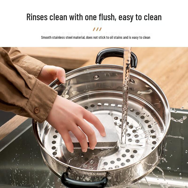SUPOR 30cm 304 Stainless Steel Double-Layer Steamer Pot