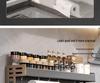 Gunmetal Gray No-Drill Wall-Mounted Aluminum Spice Rack and Knife Holder