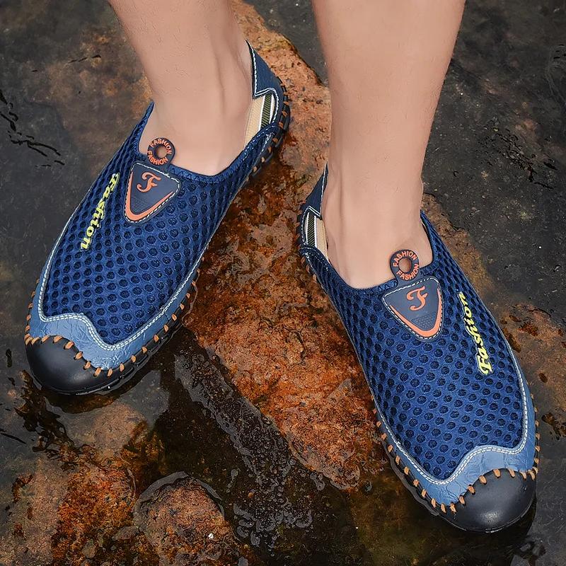 Men's Casual Tennis Shoes Summer Fashion Breathable Mesh Shoes Men's Anti-skid Hiking Shoes Men's Wading Shoes