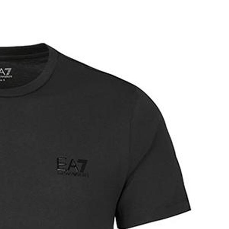 Emporio Armani EA7 Solid Logo Cotton Crew Neck T-Shirt Men Tops Dark-Green 8NPT51-PJM9Z-1997