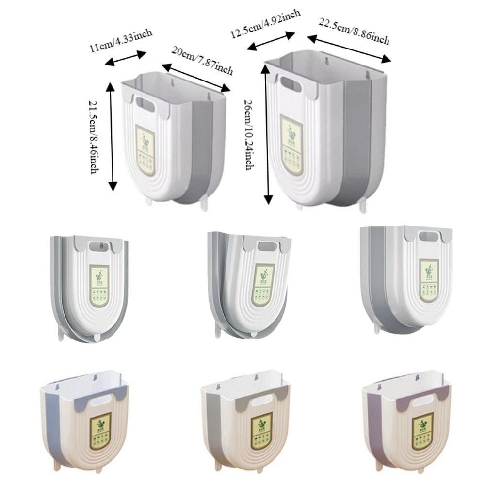 2PCS Collapsible Kitchen Cabinet Waste Bin 6/10 L Garbage Box Hanging Kitchen Trash Can  Study