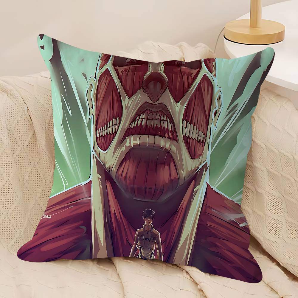 Anime Attack ON Titan Dekorativ Rumsestetik Kuddöverdrag Heminredning Sovrum Soffa Säng Soffa Kuddöverdrag 45x45