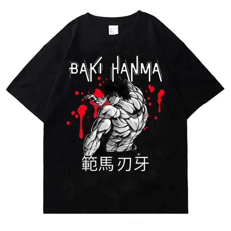Anime Printed T-Shirt Harajuku Streetwear Summer Oversized Men Cotton Short Sleeve Tees Hip Hop Crew Neck Women Top Y2k Clothing