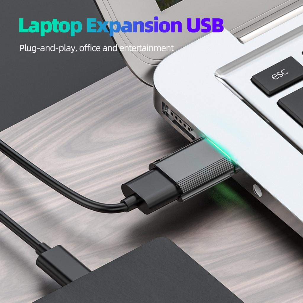 FONKEN محول OTG من النوع C إلى USB 3.0 OTG من النوع C OTG USB C OTG مع سلسلة متوهجة OTG للهاتف المحمول