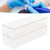 48 Holes Acrylic Nail Dill Bit Holder Organizer Drill Bits Display Storage Box Transparent Nail Bit Container Case