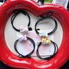 Cartoon Kitten Hair Tie: Cute Girly Rubber Band & Bracelet Mori Style