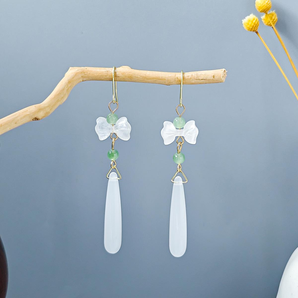 

Новые серьги-кисточки в старинном китайском стиле с бусинами, серьги-банты 2