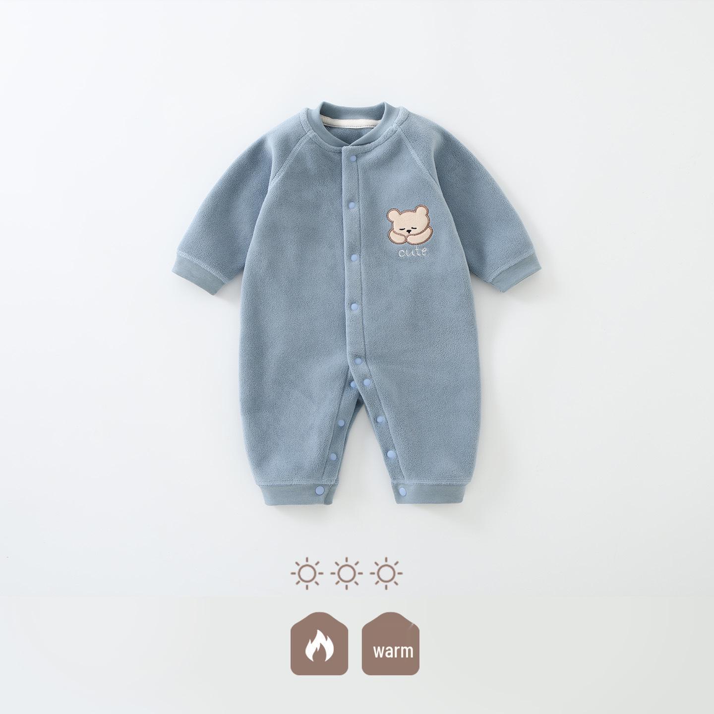 

Warm Autumn/Winter Baby Jumpsuit: Thick Newborn Bodysuit & Crawling Suit 66 cm синій