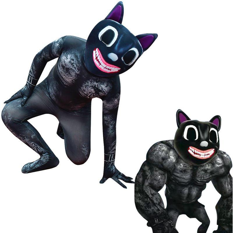 Scary Cartoon Cat Cosplay Costume Suit Halloween Party Clothing Jumpsuit Kid For