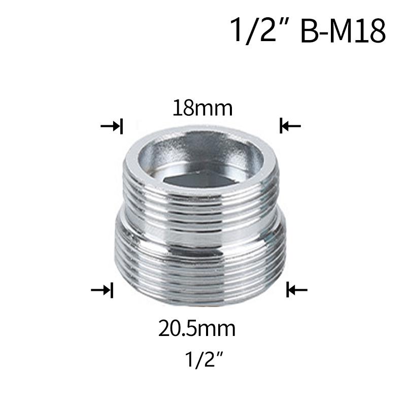Tap Extension Connector 1/2 To M16 M18 M20 M22 M24 M28 Thread Connector For Faucet Water Heating Install Shower Accessories