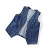 Giacca Gilet Primavera Estate Gilet di Jeans Cappotto Corto Senza Maniche Largo da Donna Gilet Chaleco Mujer