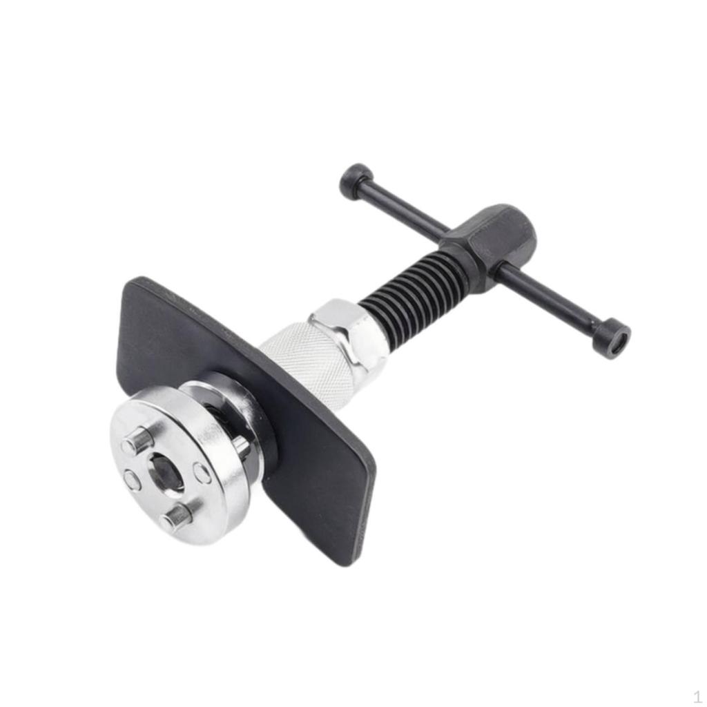 Threaded Brake Piston Reset Tool | Ergonomic THandle, Caliper Compression with Adapters,